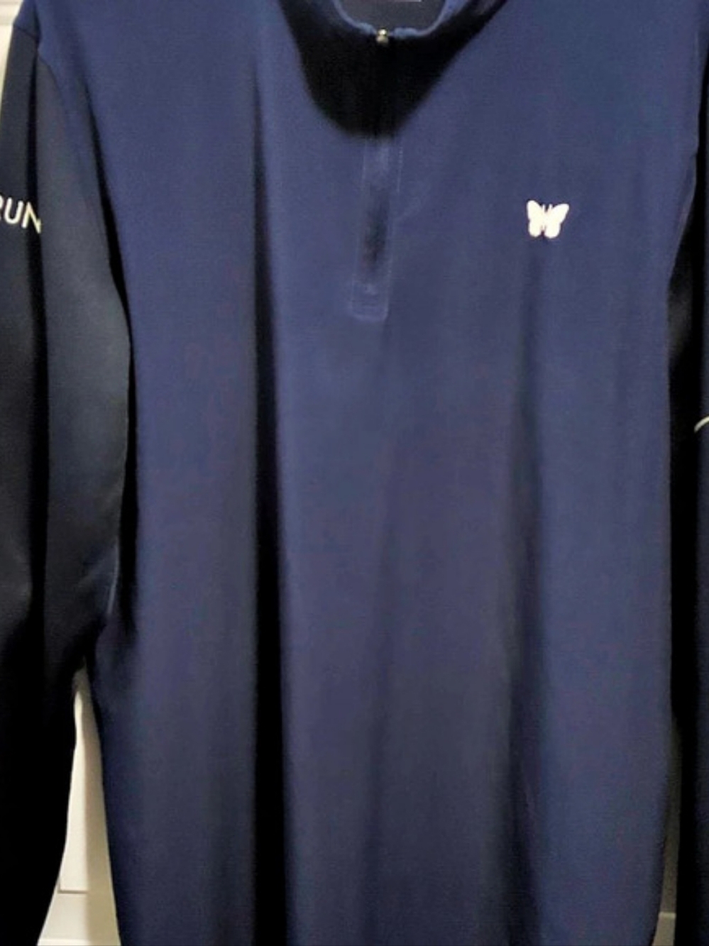Nike x Blue Run Spirits Bourbon Whiskey Custom Logo 1/4 Zip Pullover Mens Medium